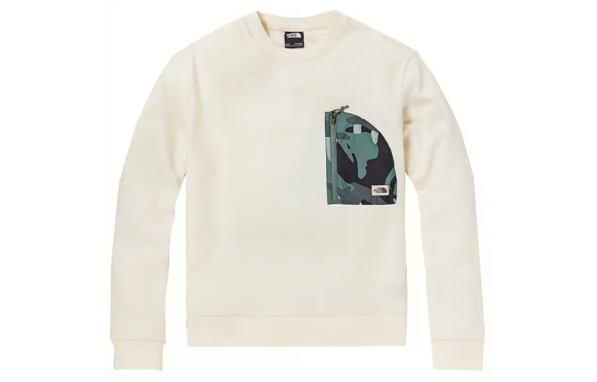 THE NORTH FACE Sweatshirts Men's White Crew Neck Moderate Regular