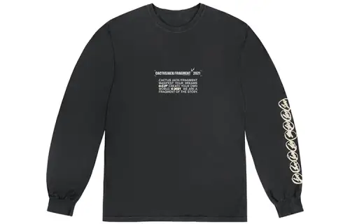 Travis Scott Cactus Jack For Fragment Logo L/S T-shirt