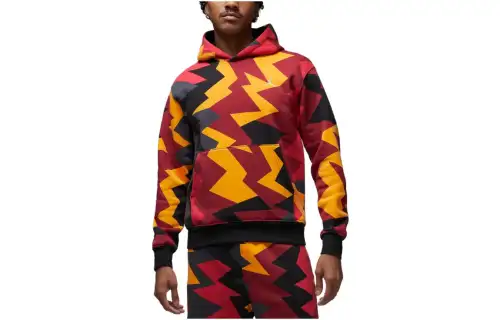 Jordan MVP Sweatshirts Men's Red Robe Red Hooded Moderate Regular