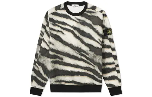 STONE ISLAND Sweatshirts Men's Black Crew Neck Moderate Regular