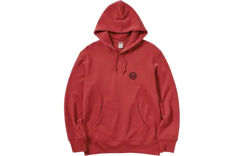 UNIQLO Sweatshirts Unisex Red Hooded Moderate Regular