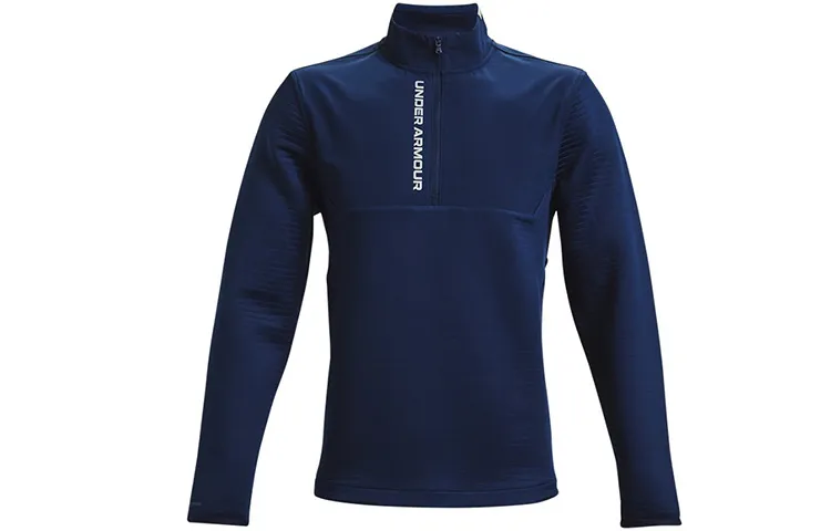 Under Armour Storm Sweatshirts Men's Blue Stand Collar Moderate Regular