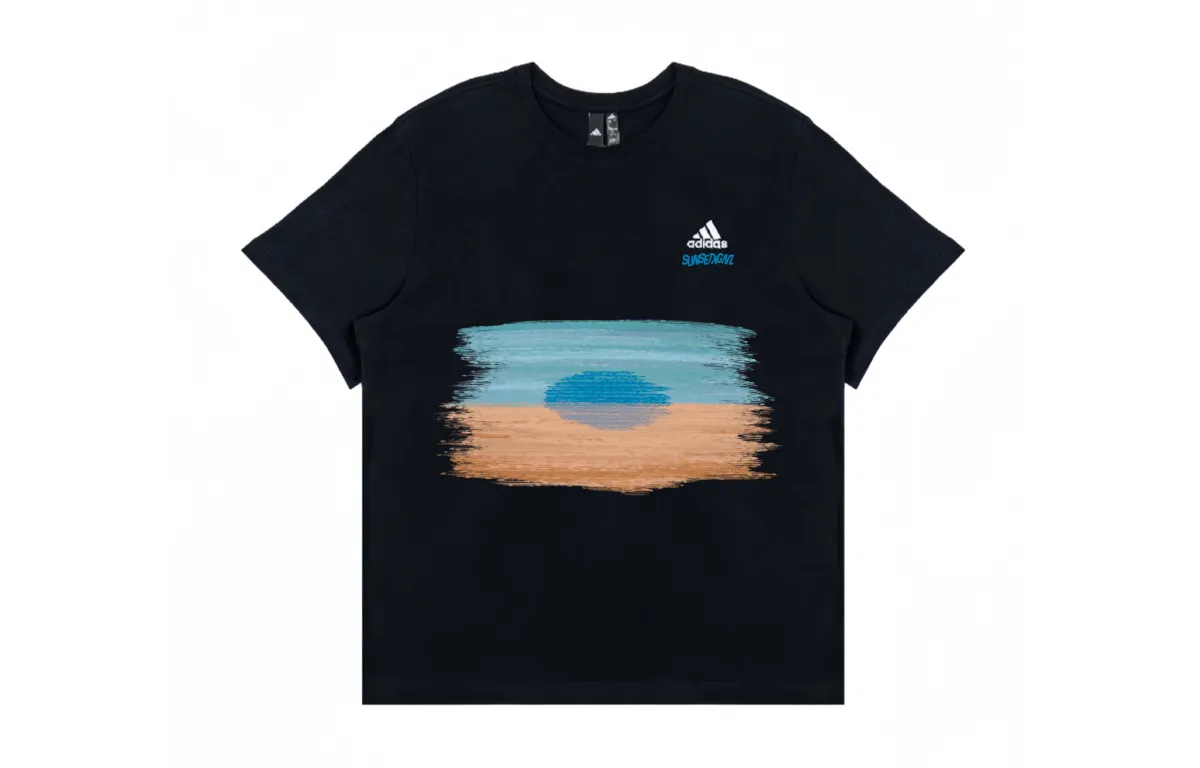 Adidas T-Shirts Unisex Black Crew Neck Moderate Straight Fit