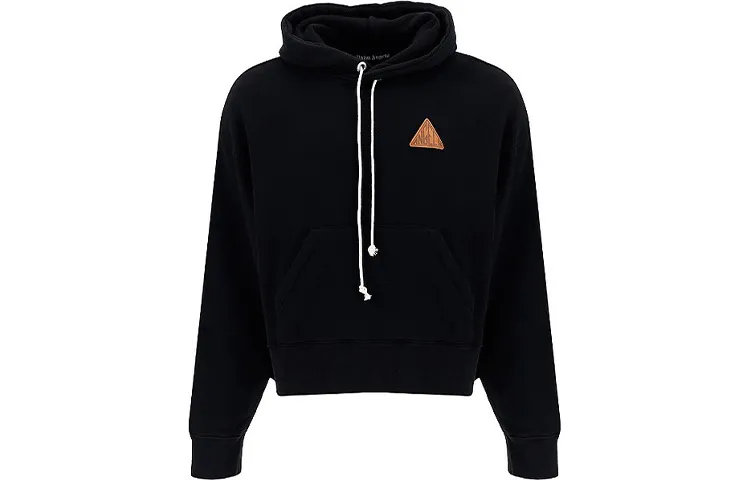 PALM ANGELS Sweatshirts Men's Black Hooded Moderate Regular