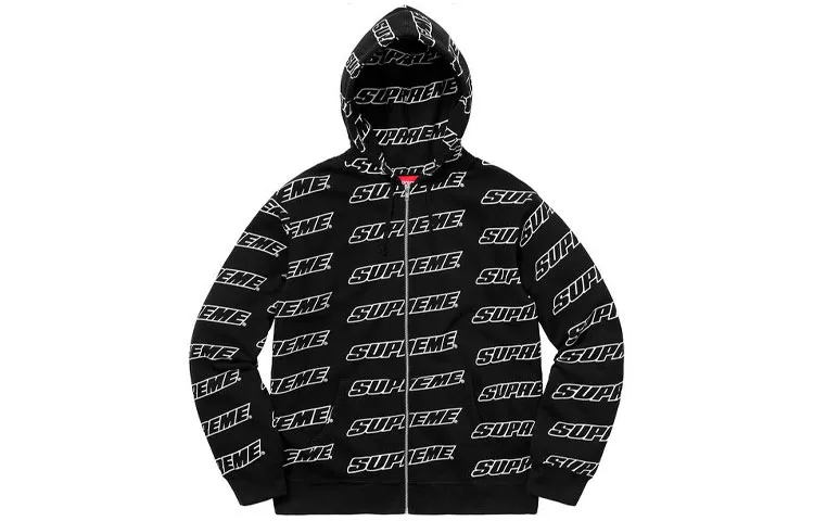 Supreme Repeat Zip Up Hooded Sweatshirt