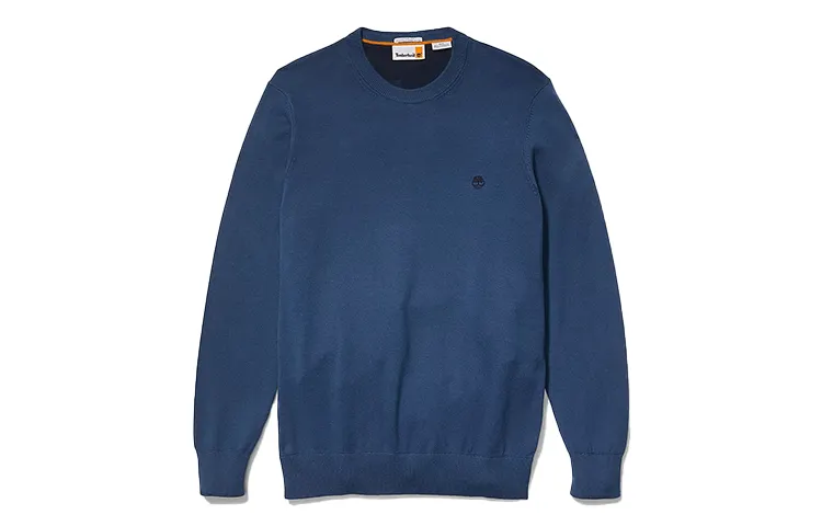 Timberland Sweatshirts Men's Dark Blue Crew Neck Moderate Regular