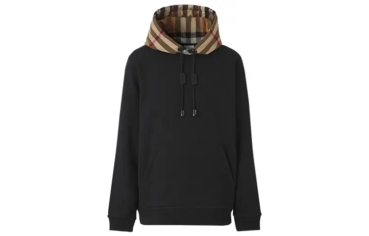 Burberry Hoodie With Check Hood