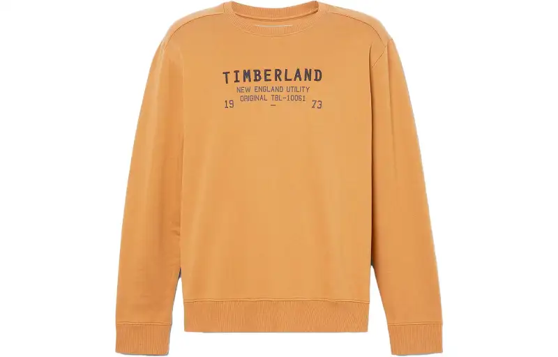 Timberland Sweatshirts Men's Yellow Crew Neck Moderate Regular