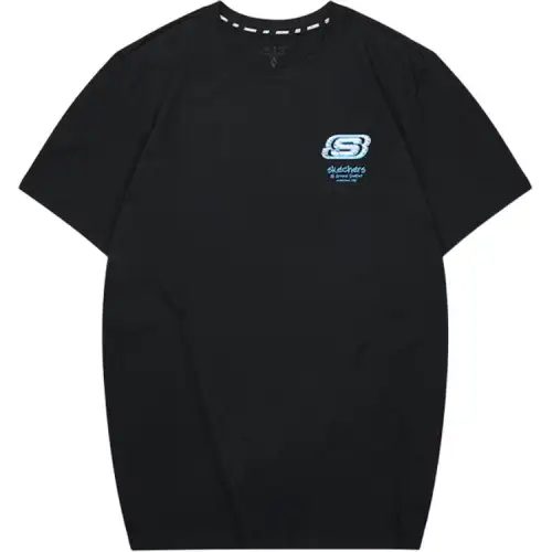 Skechers T Shirt Unisex Carbon Black