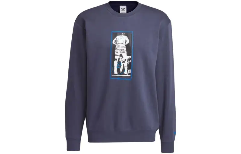 Adidas Originals SHMOO OLMP CREW Sweatshirt Unisex Marine Blue