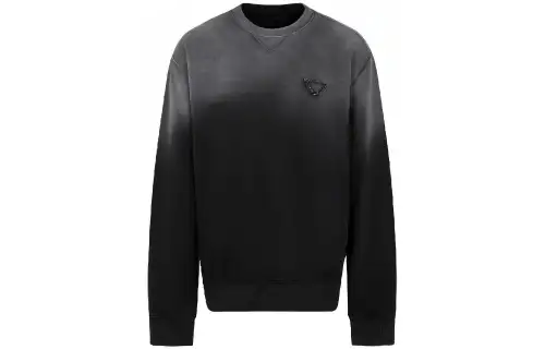 PRADA Sweatshirts Men's Gray Crew Neck Moderate Regular