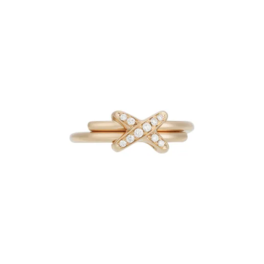 Chaumet Diamond Rings Unisex Rose Gold