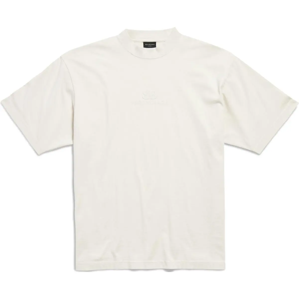 Balenciaga Bb Logo Embroidered Crewneck T Shirt
