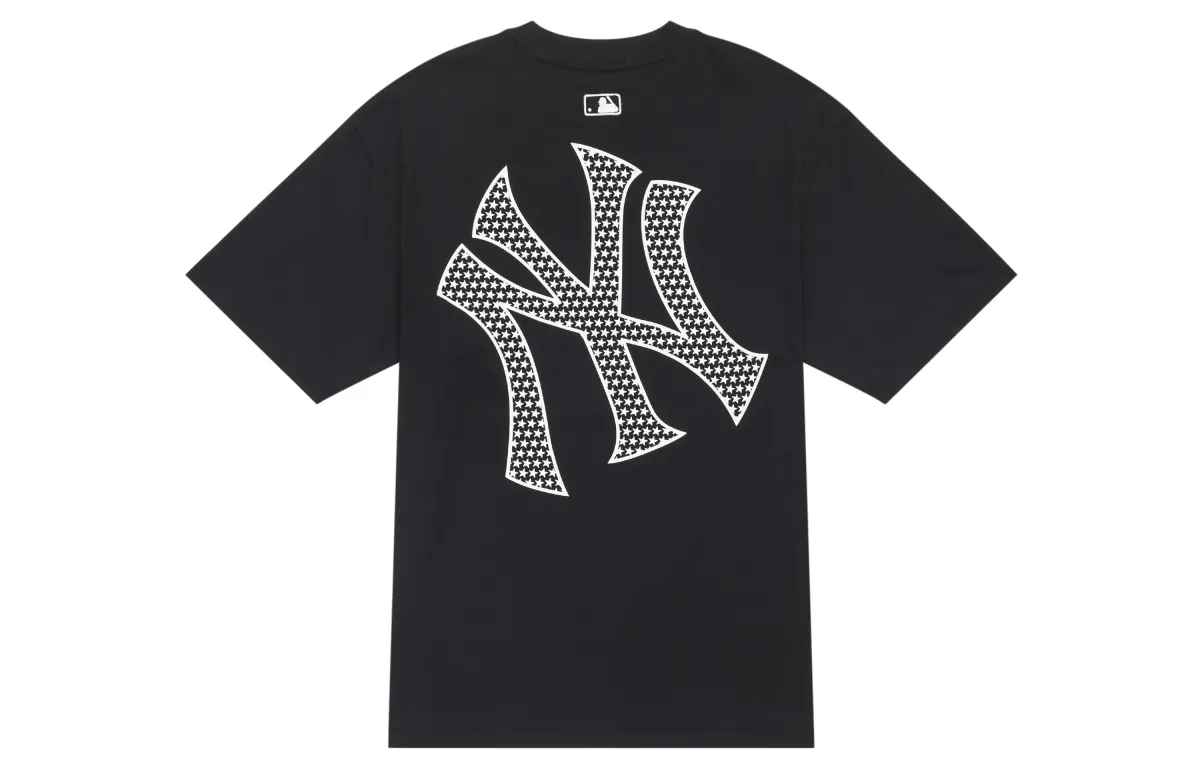MLB SS24 Drop Shoulder Sleeve T-Shirt Unisex Black