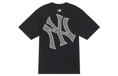 MLB SS24 Drop Shoulder Sleeve T-Shirt Unisex Black