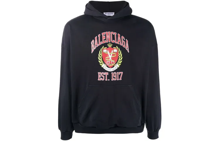 Balenciaga Sweatshirt Loose Fit Unisex Dark Blue