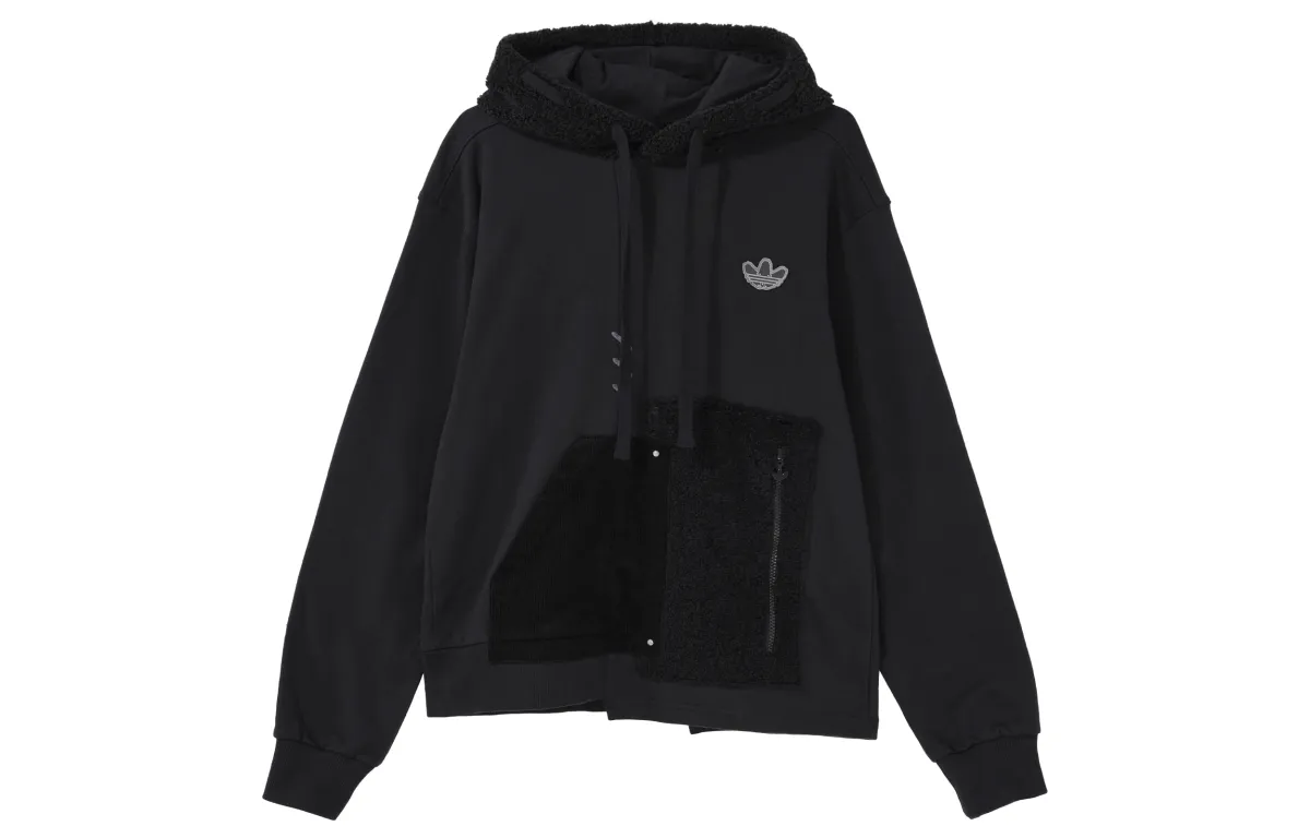 Adidas Originals Sweatshirts Unisex Black Hooded Moderate Regular