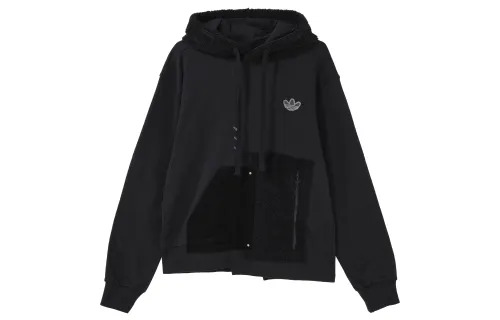 Adidas Originals Sweatshirts Unisex Black Hooded Moderate Regular
