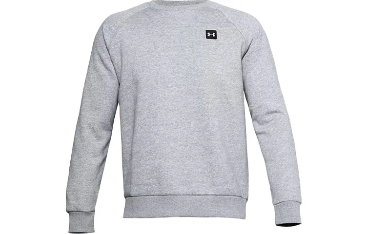 Under Armour Rival Sweatshirts Men's Gray Crew Neck Thickened Regular