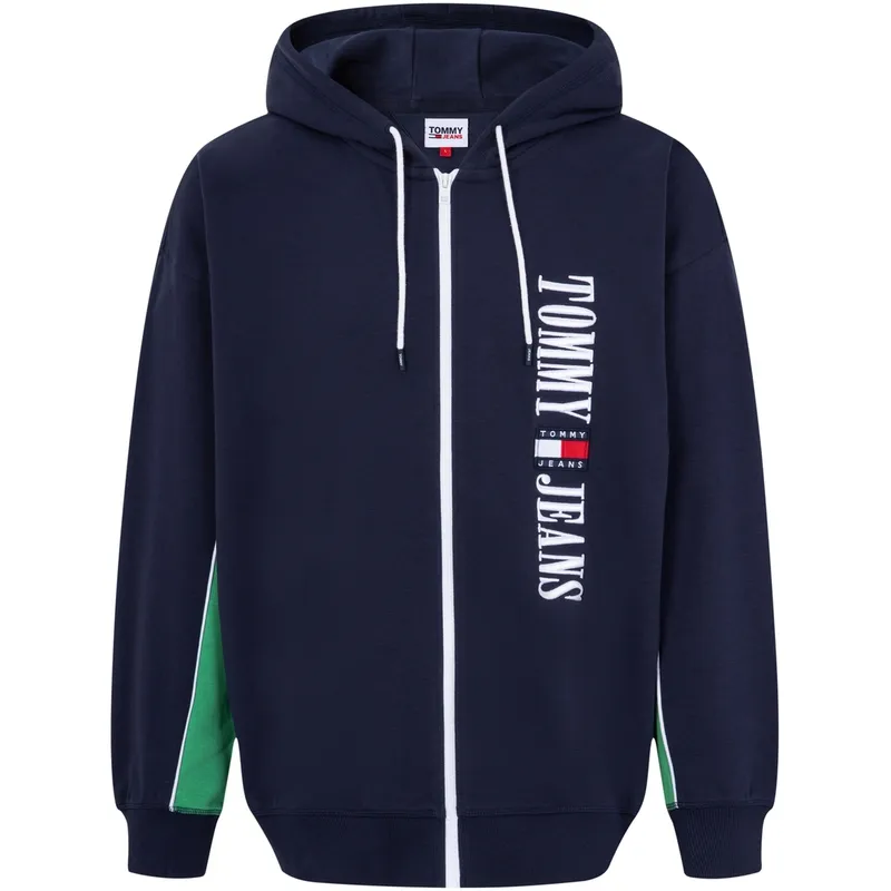 Tommy Hilfiger Sweatshirts Men's Dark Blue C87 Hooded Moderate Straight Fit