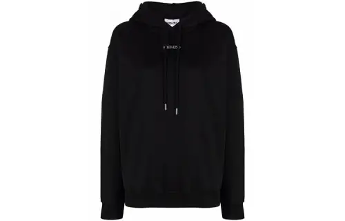 KENZO Sweatshirts Men's Black Hooded Moderate Regular