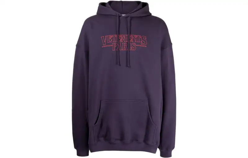 Vetements Sweatshirts Men's Dark Purple Hooded Moderate Other