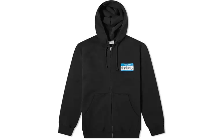 Vetements My Name Is Vetements Zip Up Hoodie