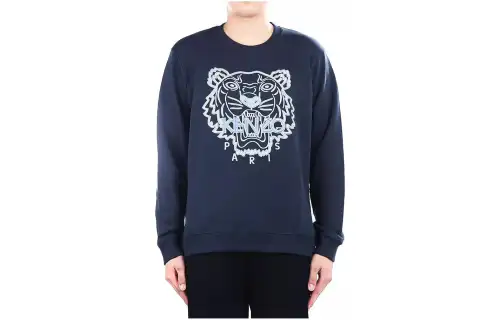KENZO Sweatshirts Men's Navy Blue Crew Neck Moderate Other