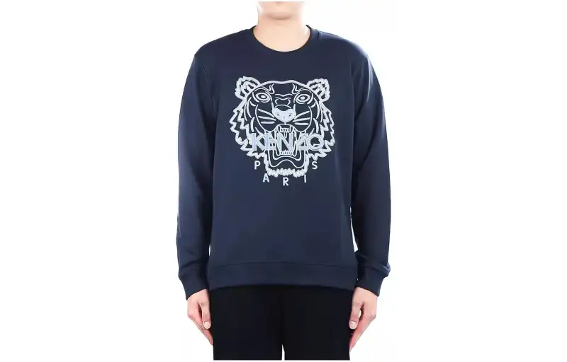 KENZO Sweatshirts Men's Navy Blue Crew Neck Moderate Other