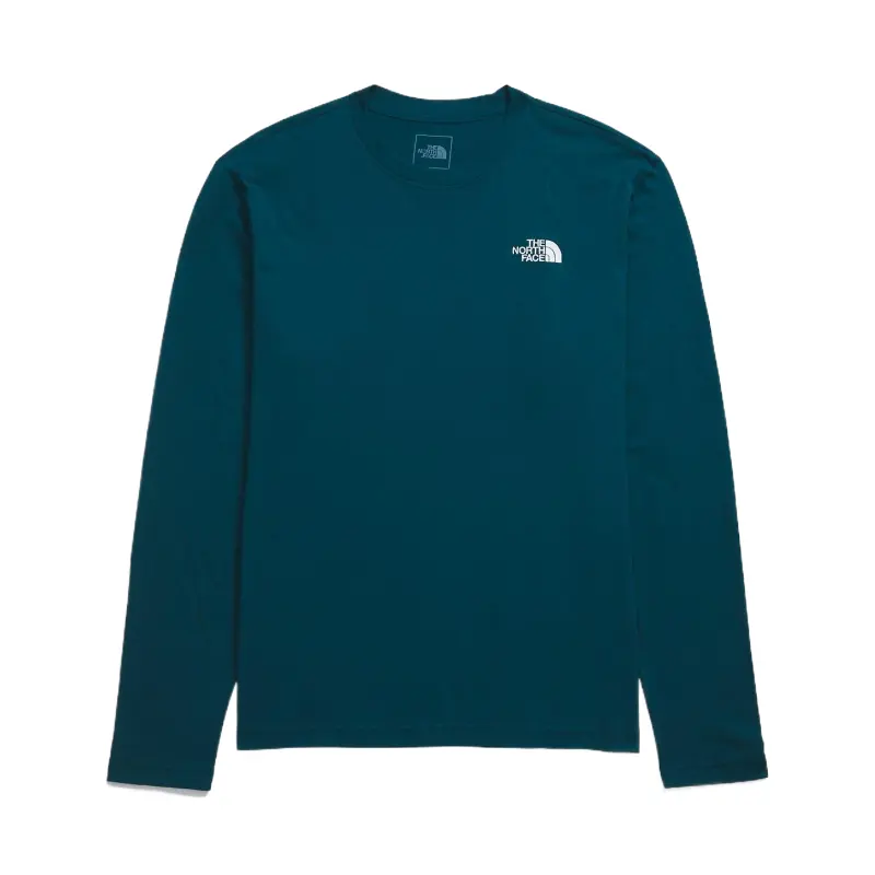 THE NORTH FACE Long Sleeve Evolution Tee T Shirt Men's Midnight Gasoline