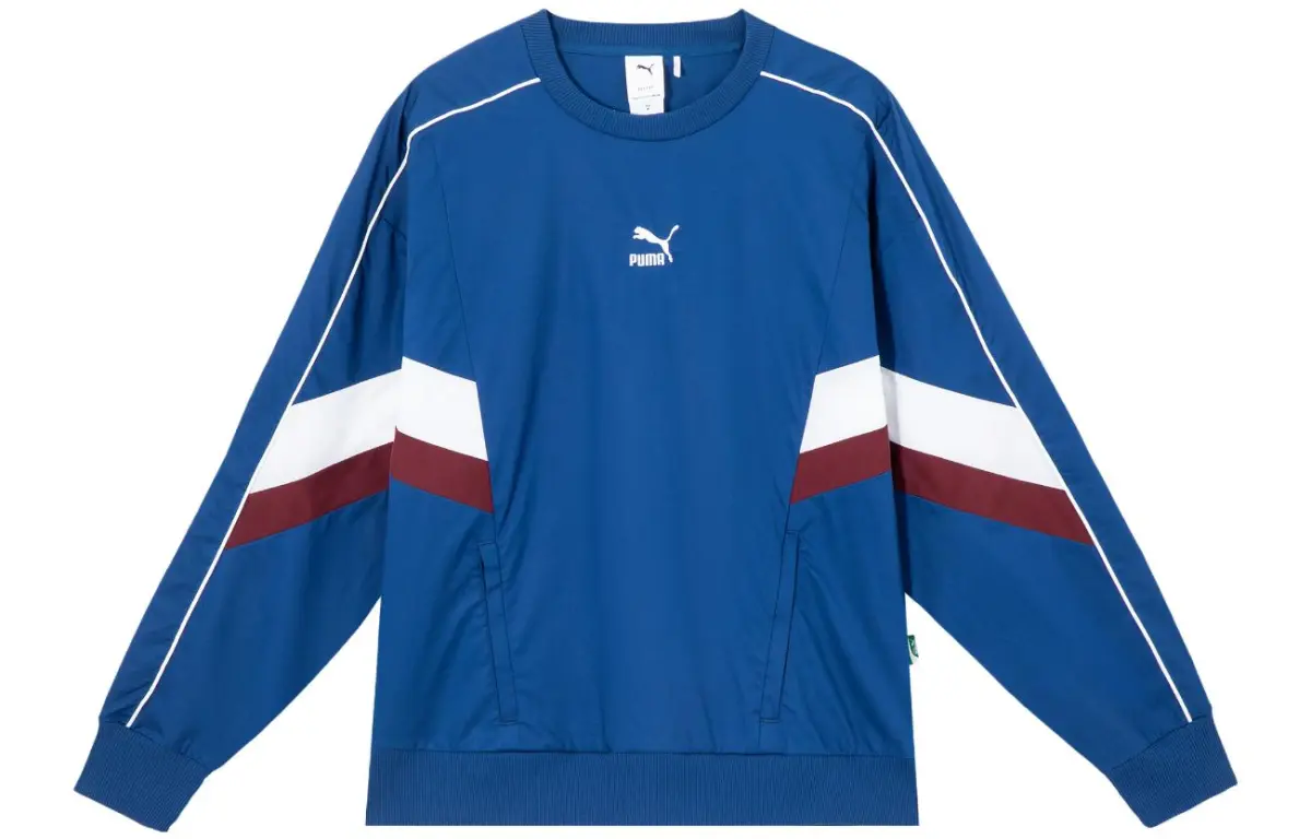 PUMA Sweatshirts Unisex Blue Crew Neck Moderate