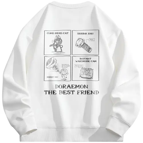 Doraemon Sweatshirts Unisex Crew Neck Moderate Regular