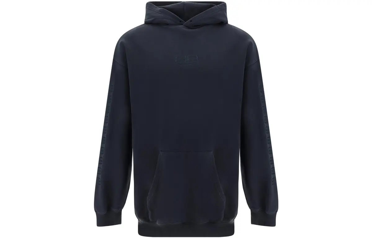 Balenciaga Bb Logo Long Sleeved Hoodie
