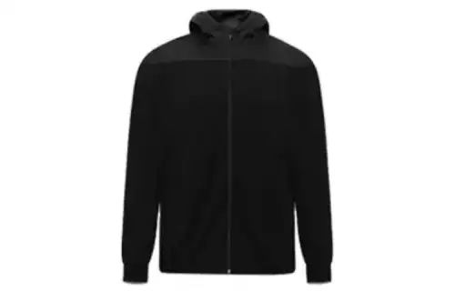 PRADA Sweatshirts Men's Black Hooded Non Detachable Thin Cardigan