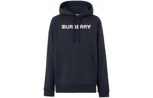 Burberry Logo Print Cotton Hoodie
