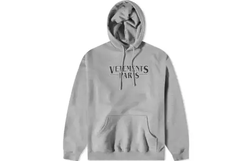 Vetements Logo Printed Drawstring Hoodie