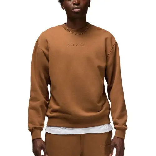 Jordan Air Sweatshirts Men's Tan Crew Neck Moderate Regular