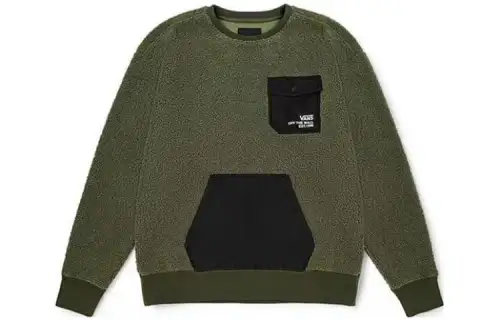 Vans Sweatshirts Men's Gray Crew Neck Moderate Regular