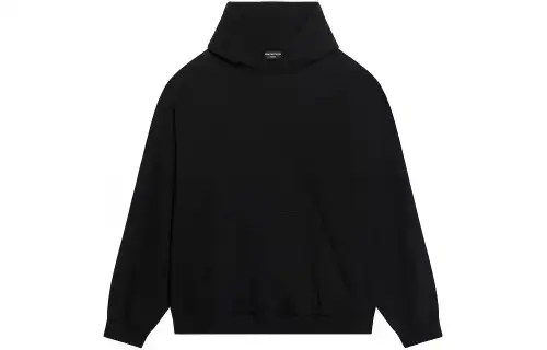 Balenciaga Sweatshirts Men's Black Hooded Moderate Regular