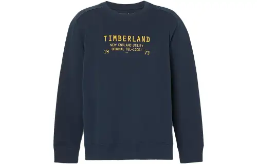 Timberland Sweatshirts Men's Dark Blue Crew Neck Moderate Regular