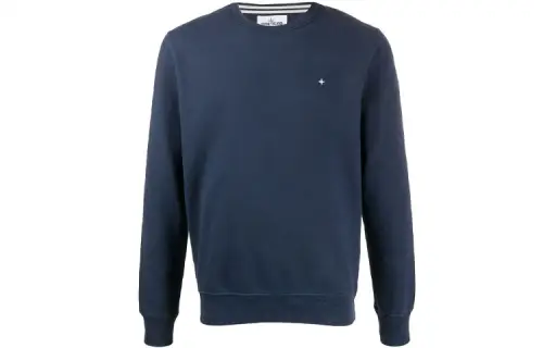 STONE ISLAND Sweatshirts Men's Blue Crew Neck Moderate Regular