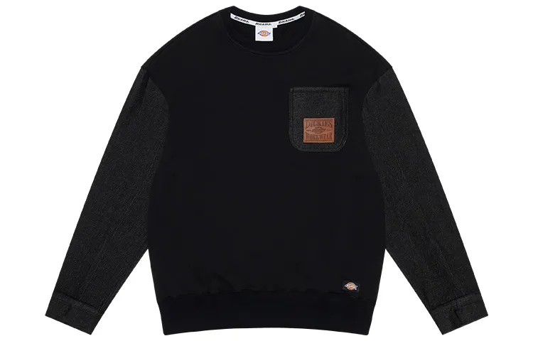 Dickies Sweatshirts Unisex Black Crew Neck Moderate Regular