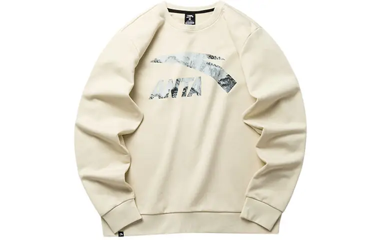 ANTA Life Collection Sweatshirts Men's Apricot Crew Neck Thickened