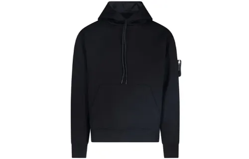 PRADA Sweatshirts Men's Black Hooded Moderate Regular