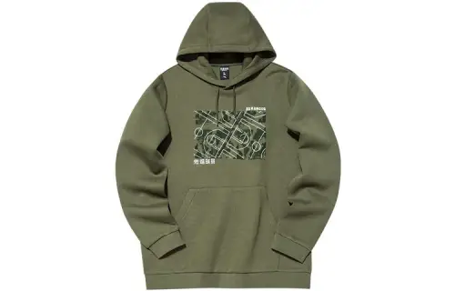 ANTA Basketball Collection Sweatshirts Men's Refreshing Green Hooded Moderate Regular