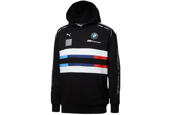 PUMA Sweatshirts Men's Black Hooded Moderate Regular