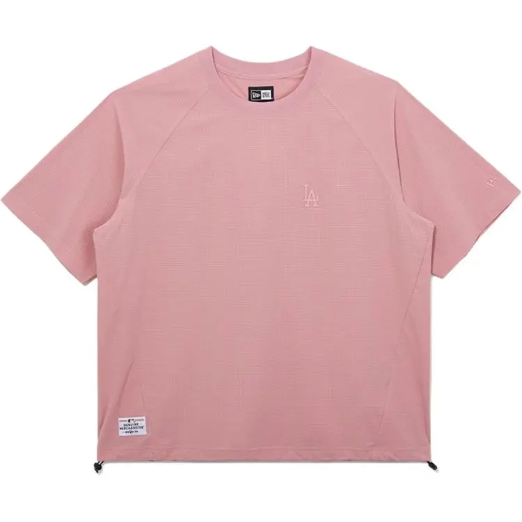 New Era T-Shirts Unisex Pink Crew Neck Moderate