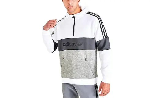Adidas Originals Sweatshirts Men's White Hooded Moderate Regular