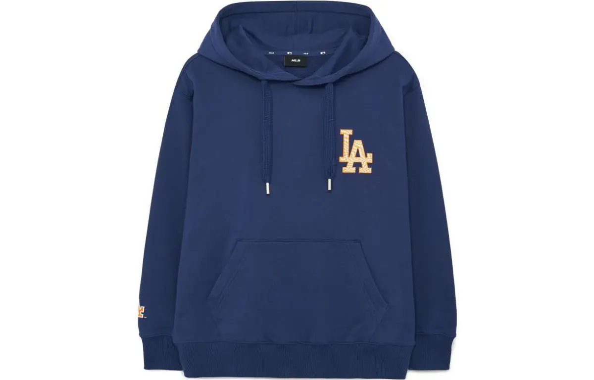 MLB Los Angeles Dodgers Sweatshirts Unisex Marine Blue Hooded Moderate Regular