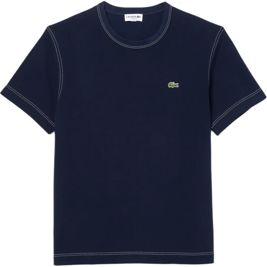 LACOSTE Piqué weave Organic Cotton T shirt
